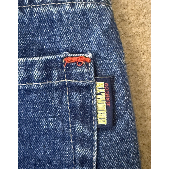 Vintage Brooklyn Xpress Shorts Mens Denim Jorts Faded Baggy JNCO Style 36x13 - Picture 7 of 10